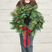 Load image into Gallery viewer, Hand-crafted Grapevine Holiday Wreaths