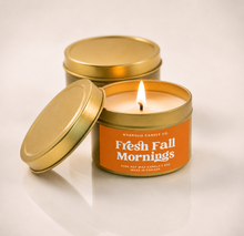 Load image into Gallery viewer, Fresh Fall Mornings | 4oz Pure Soy Candle Tin
