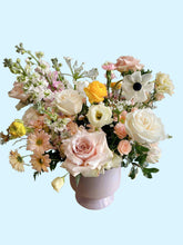 Load image into Gallery viewer, Large Pastel Arrangement in Ceramic Compote