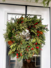 Load image into Gallery viewer, Hand-crafted Grapevine Holiday Wreaths