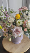 Load and play video in Gallery viewer, Large Pastel Arrangement in Ceramic Compote