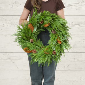 Hand-crafted Grapevine Holiday Wreaths