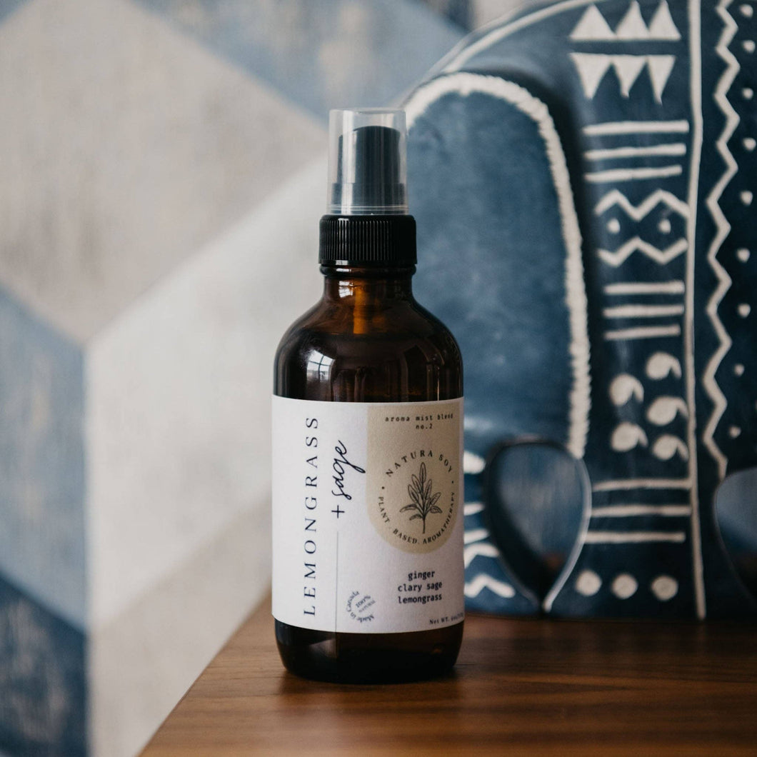 Aroma Mist Sprays: Lemongrass + Sage