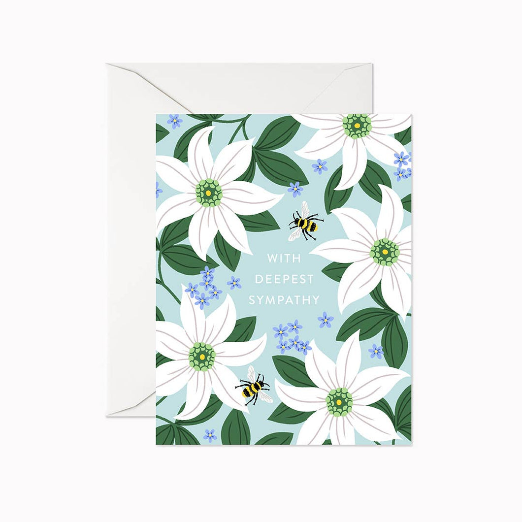 Deepest Sympathy Clematis Card