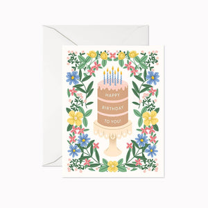 Happy Birthday Cake Card - Primrose & Willow Florals