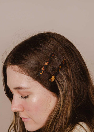 Duo Tortoise hair clip - Primrose & Willow Florals
